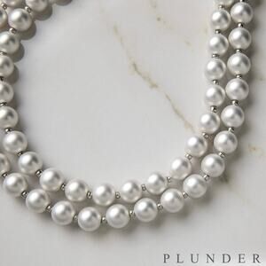 New Plunder “Clara Wren” Matte Silver Necklace (58”)